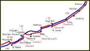 Map Of Historic Route 66 In Missouri