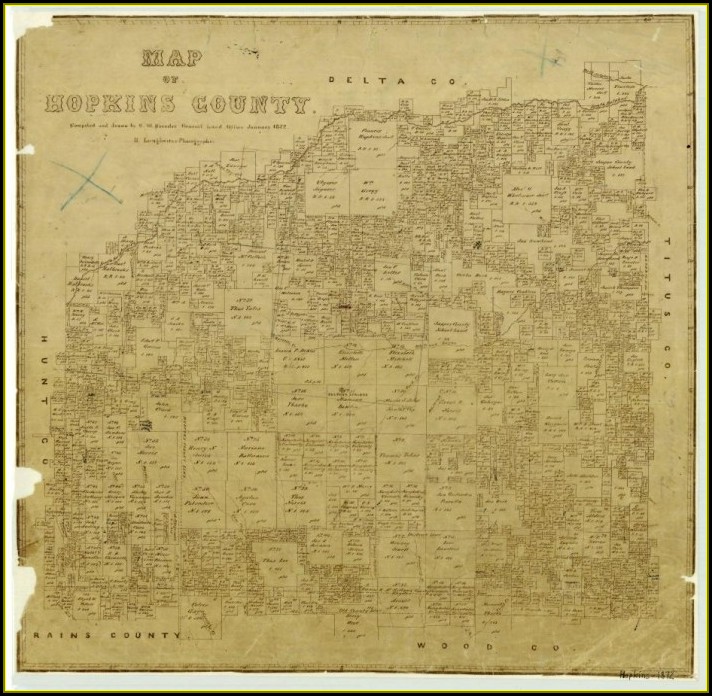 Map Of Hopkins County Texas