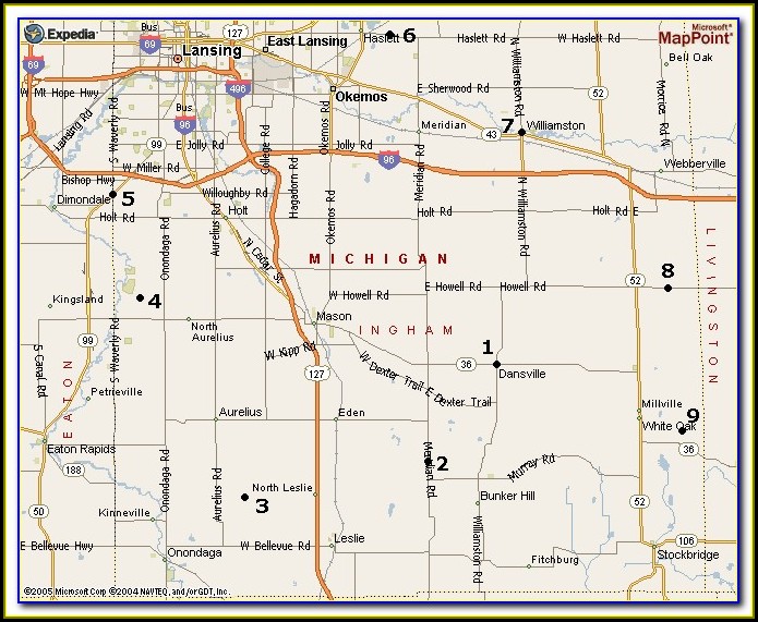 Map Of Ingham County Townships