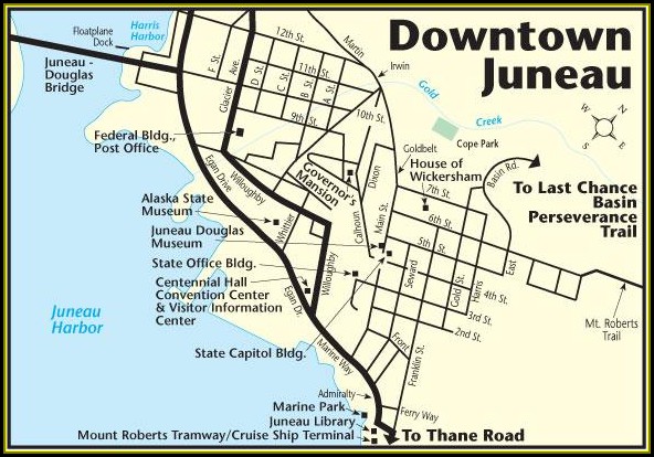 Map Of Juneau Alaska Roads