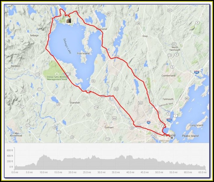 Map Of Little Sebago Lake Maine
