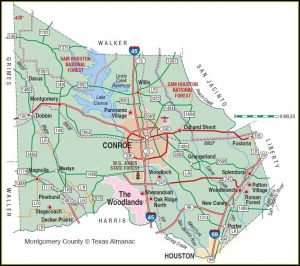 Map Of Montgomery County Texas