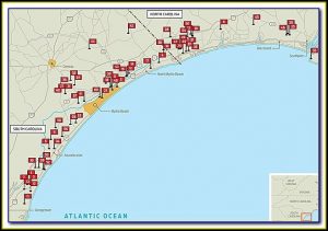 Map Of Myrtle Beach Area Golf Courses