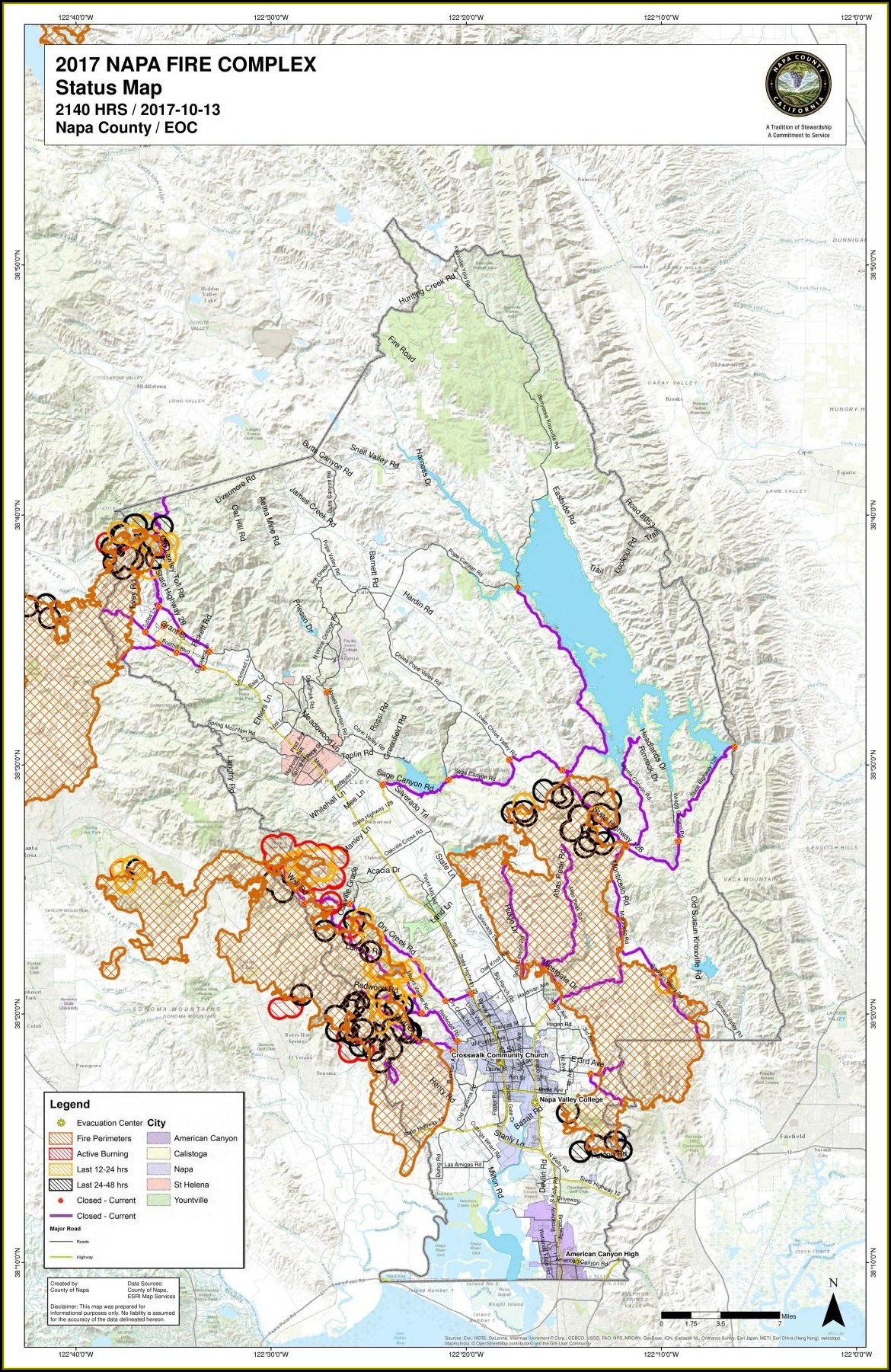Map Of Napa Valley California Fires