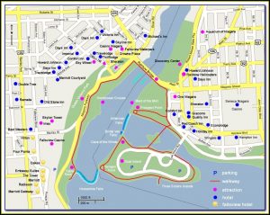 Map Of Niagara Falls Canada Hotels And Attractions