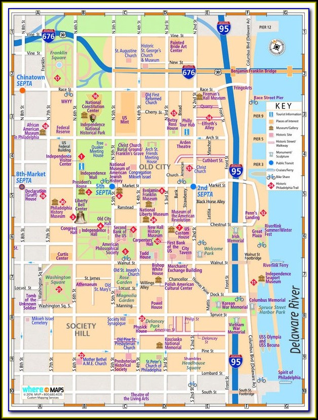 Map Of Philadelphia Historic District