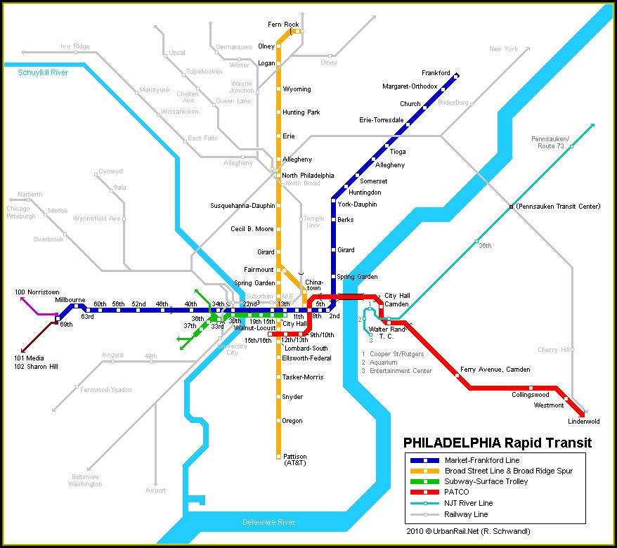 Map Of Philadelphia Subway