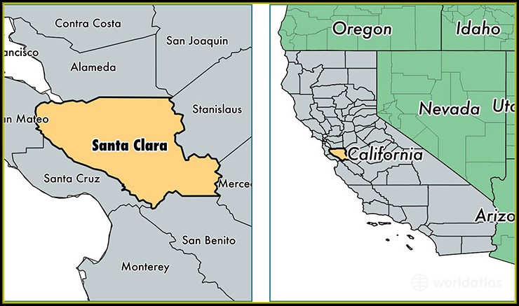 Map Of Santa Clara County California