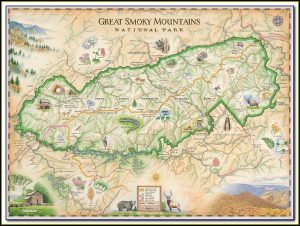 Map Of The Great Smoky Mountain National Park
