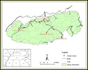 Map Of The Great Smoky Mountains National Park