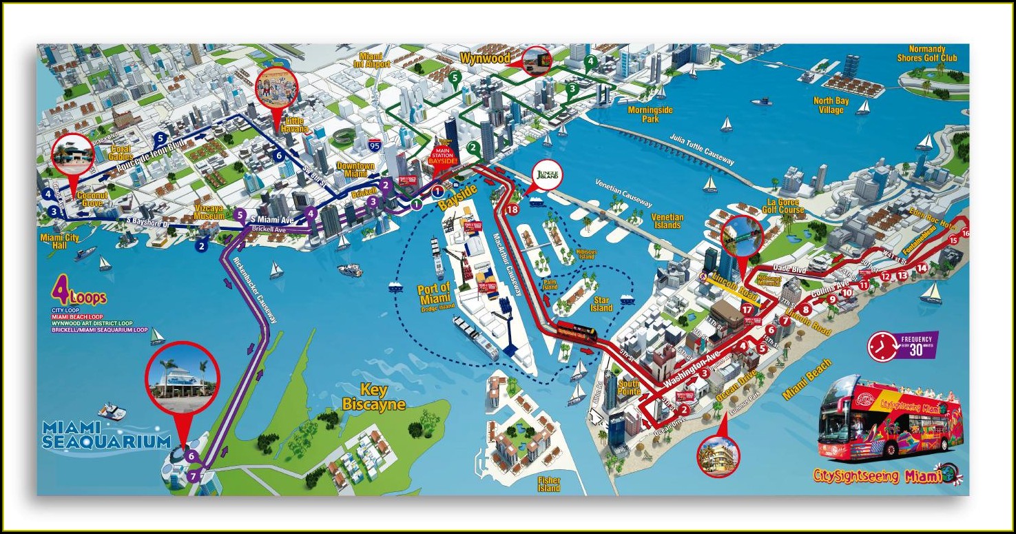 miami hop on hop off bus tour map - map : resume examples