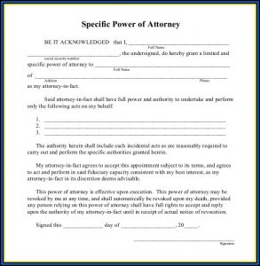 Financial Poa Form Texas