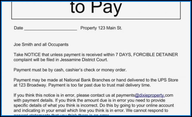 Florida 7 Day Eviction Notice Form