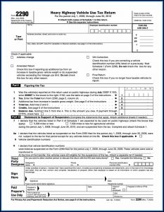 Form 2290 Irs