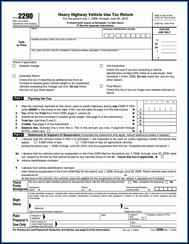 Form 2290 Irs Online