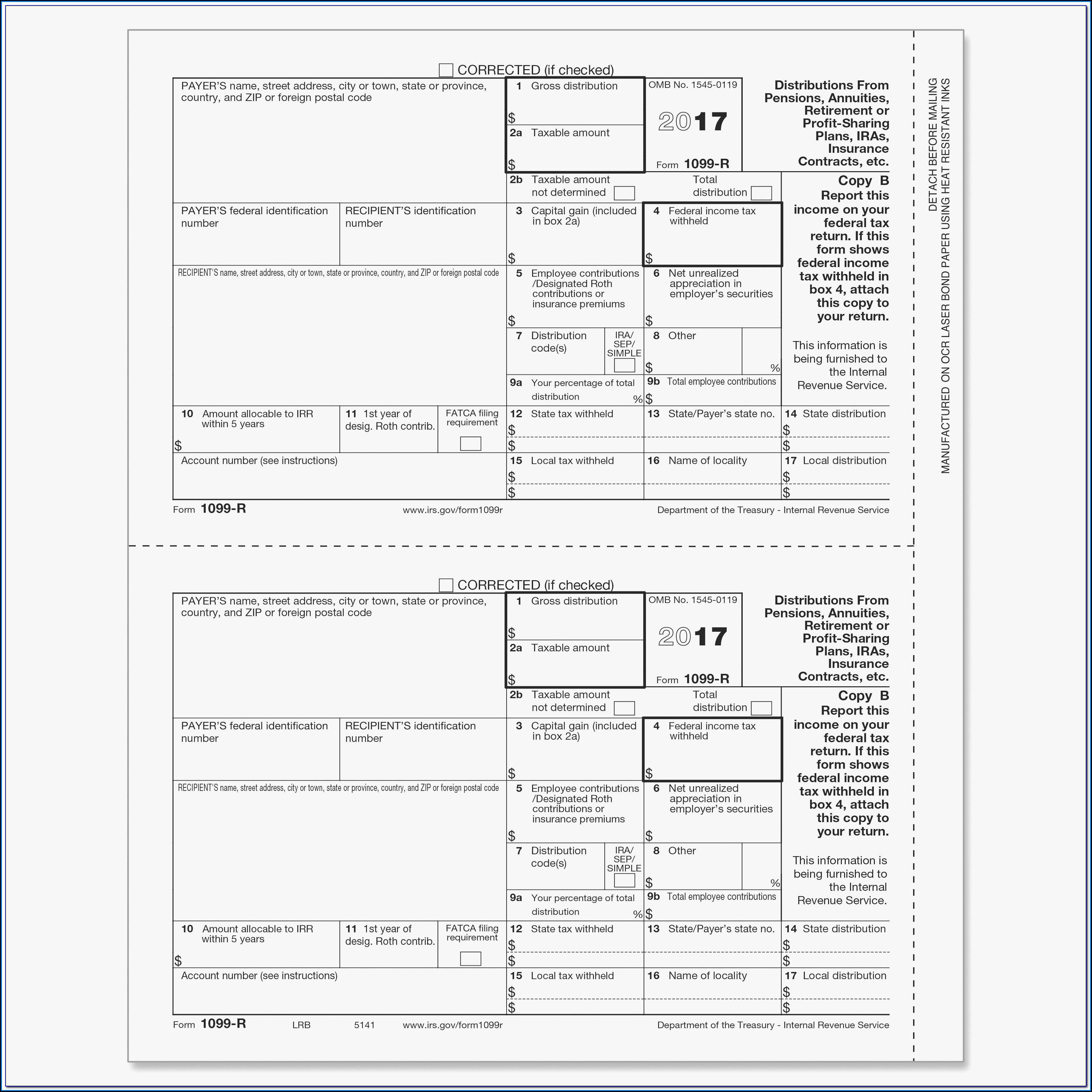Free 1099 Misc Form 2017 Template