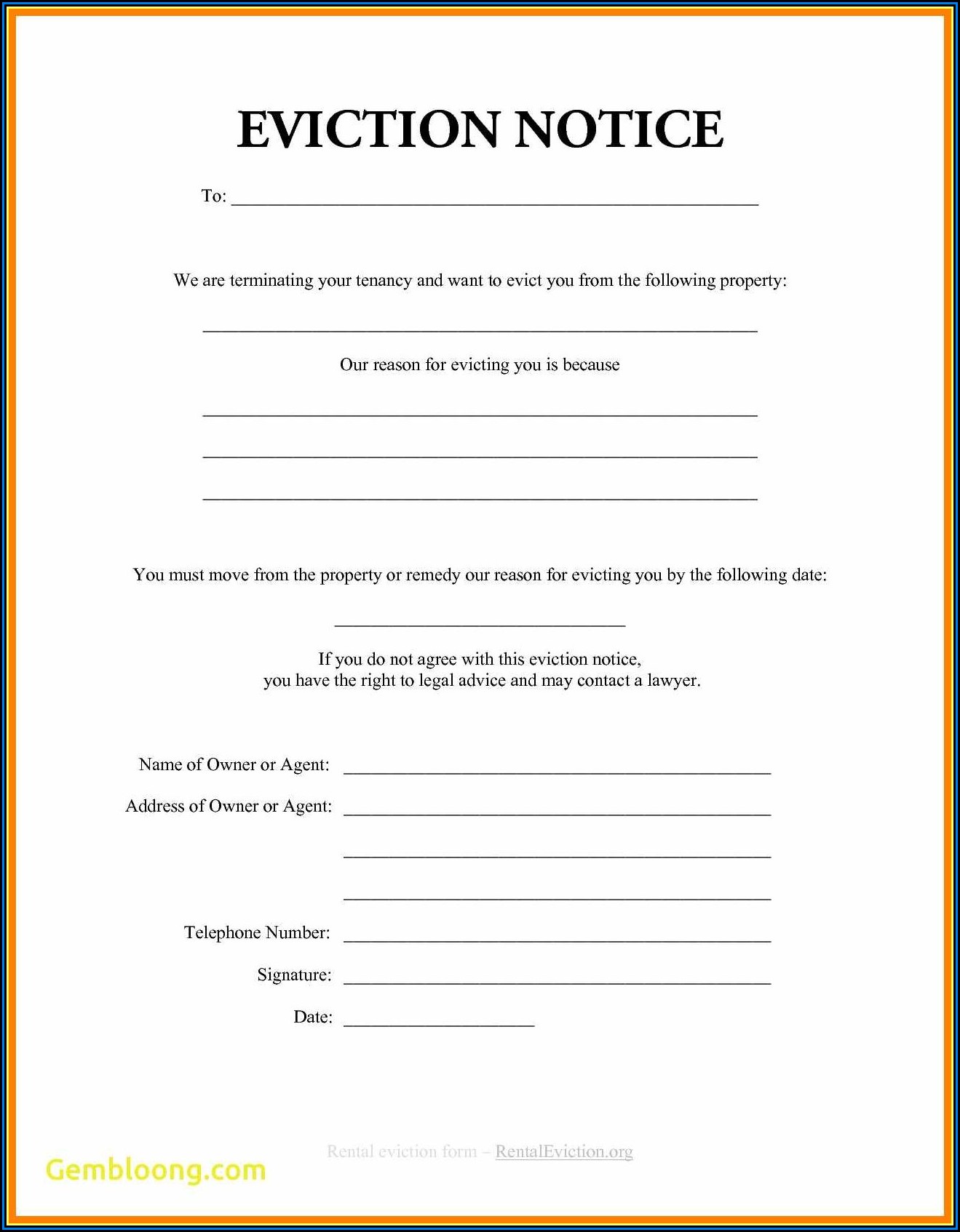 Free 30 Day Eviction Notice Form Illinois