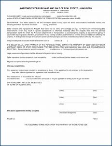 Free Blank Real Estate Purchase Agreement Form