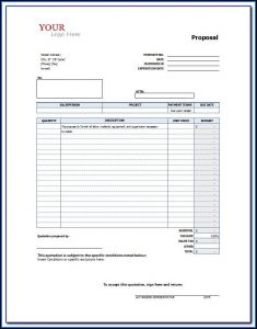 Free Construction Proposal Forms Downloads