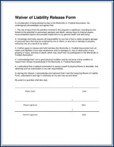 Free Liability Waiver Form California