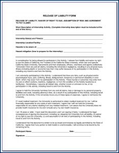 Free Liability Waiver Form Canada