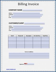 Free Online Printable Invoice Forms