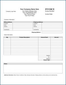 Free Printable Business Invoice Forms