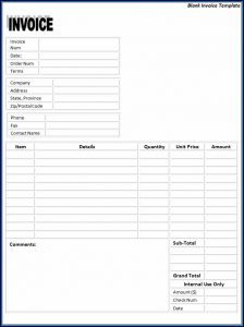 Free Printable Invoice Forms