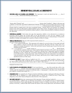 Free Printable Rental Agreement Form Word
