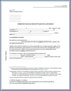Free Quit Claim Deed Form For Volusia County Florida