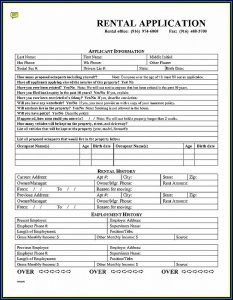 Free Rental Application Forms To Print