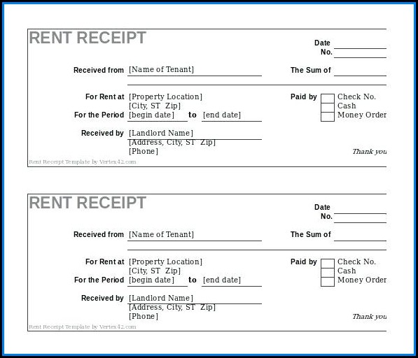 Free Rental Receipt Format