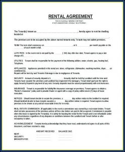 Free Sample Rental Agreement Forms To Print
