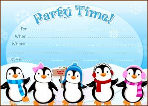 Free Winter Birthday Invitation Template