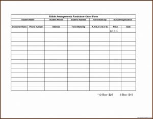 Fundraiser Order Form Template Free Download