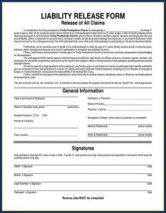 General Contractor Liability Waiver Form