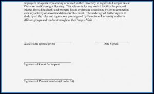 General Liability Waiver Form Canada