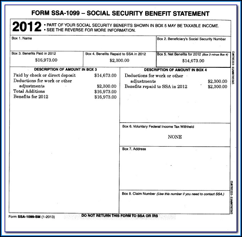 Get Social Security 1099 Form