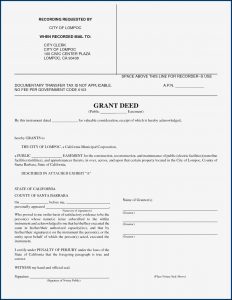 Grant Deed Form California Orange County