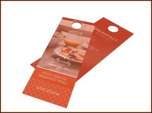 Hotel Breakfast Menu Door Hanger Template