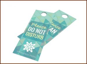 Hotel Do Not Disturb Door Hanger Template