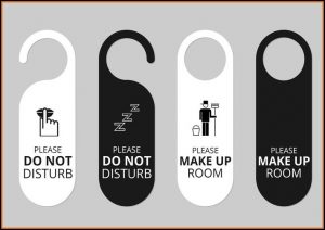 Hotel Door Hanger Template