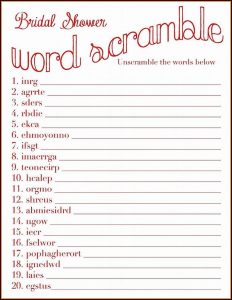 Housewarming Party Printable Games