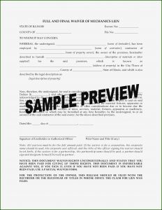 Illinois Mechanics Lien Waiver Form