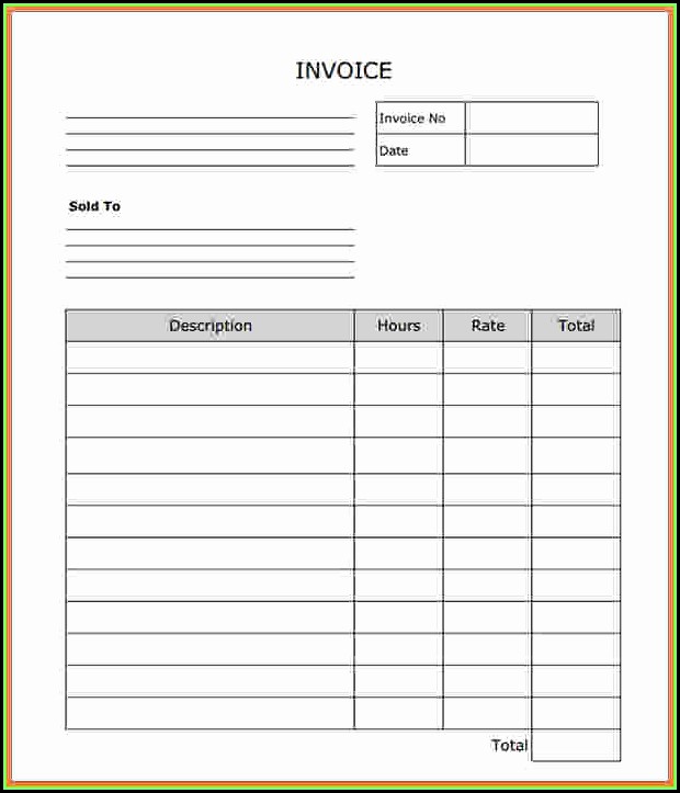 Invoice Forms Free Printable
