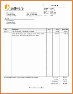Invoice Template For Billing Services