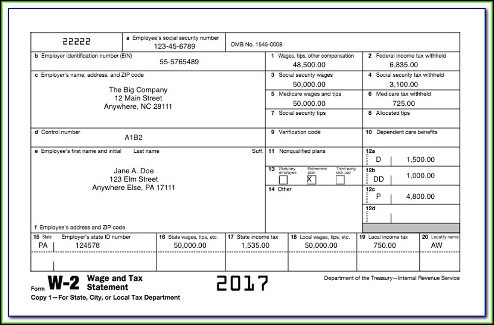 Irs Forms W 2 2015