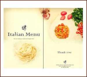 Italian Style Menu Templates