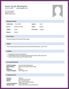 Job Resume Format Free Download In Ms Word