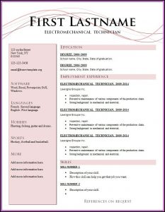 Latest Resume Templates Free Download